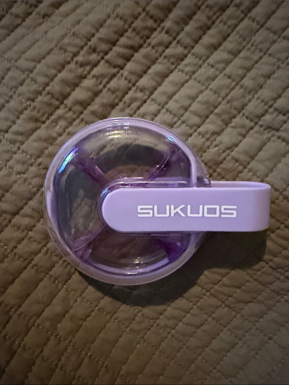 Purple Earbud pill holder - Compact Design